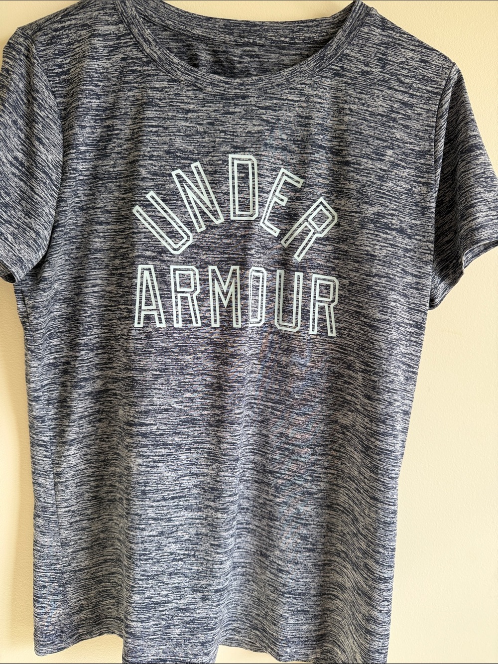 Under Armour Navy Heather Performance Logo Tee